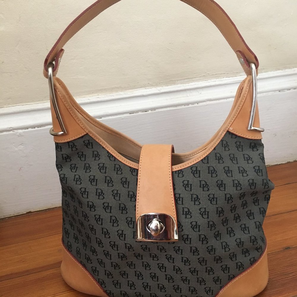 Vintage canvas Dooney and Bourke over shoulder purse